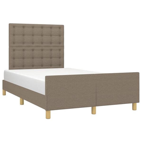 vidaXL Bed Frame without Mattress Taupe 120x200 cm Fabric