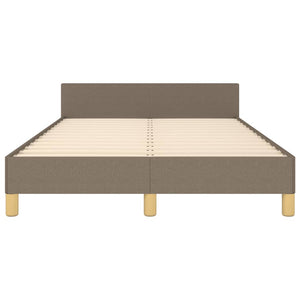 vidaXL Bed Frame without Mattress Taupe 120x200 cm Fabric