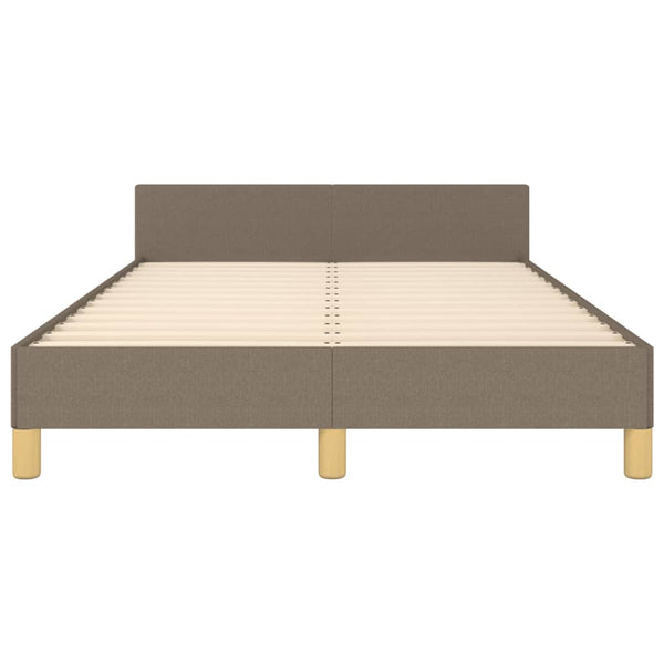 vidaXL Bed Frame without Mattress Taupe 120x200 cm Fabric