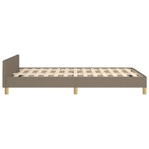 vidaXL Bed Frame without Mattress Taupe 120x200 cm Fabric