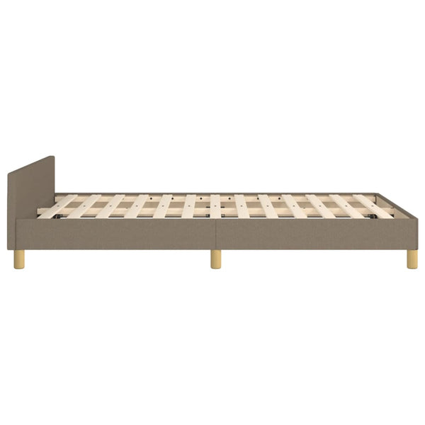 vidaXL Bed Frame without Mattress Taupe 120x200 cm Fabric
