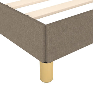 vidaXL Bed Frame without Mattress Taupe 120x200 cm Fabric