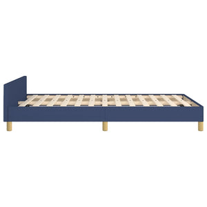 vidaXL Bed Frame without Mattress Blue 120x200 cm Fabric