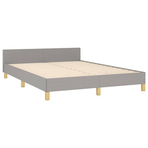 vidaXL Bed Frame without Mattress Light Grey 140x190 cm Fabric