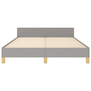 vidaXL Bed Frame without Mattress Light Grey 140x190 cm Fabric