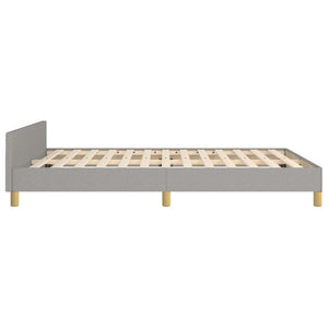 vidaXL Bed Frame without Mattress Light Grey 140x190 cm Fabric