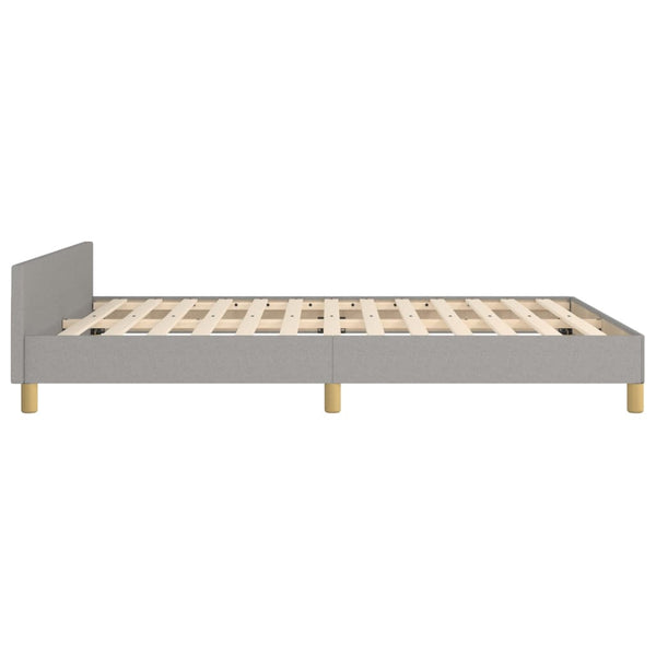 vidaXL Bed Frame without Mattress Light Grey 140x190 cm Fabric