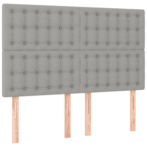 vidaXL Bed Frame without Mattress Light Grey 140x190 cm Fabric