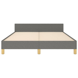 vidaXL Bed Frame without Mattress Dark Grey 140x190 cm Fabric