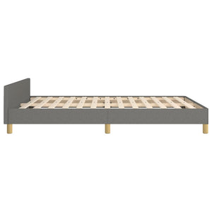 vidaXL Bed Frame without Mattress Dark Grey 140x190 cm Fabric