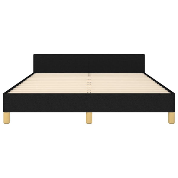 vidaXL Bed Frame without Mattress Black 140x190 cm Fabric