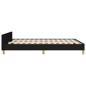 vidaXL Bed Frame without Mattress Black 140x190 cm Fabric