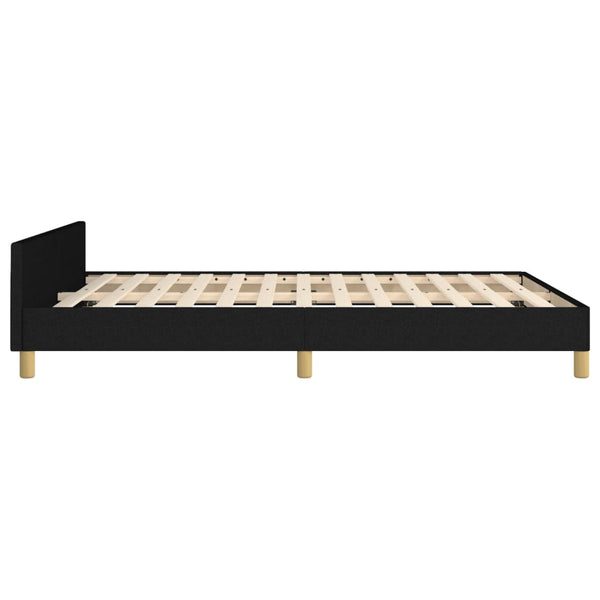 vidaXL Bed Frame without Mattress Black 140x190 cm Fabric