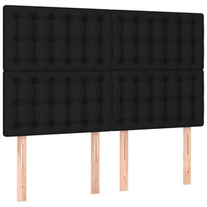 vidaXL Bed Frame without Mattress Black 140x190 cm Fabric