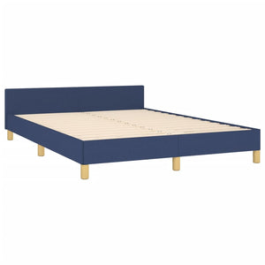 vidaXL Bed Frame without Mattress Blue 140x190 cm Fabric
