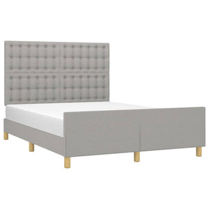 vidaXL Bed Frame without Mattress Light Grey 140x200 cm Fabric