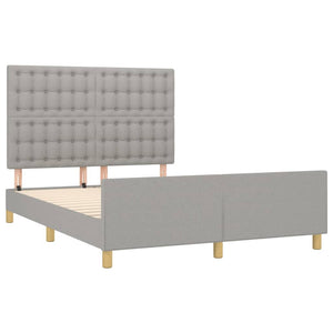 vidaXL Bed Frame without Mattress Light Grey 140x200 cm Fabric