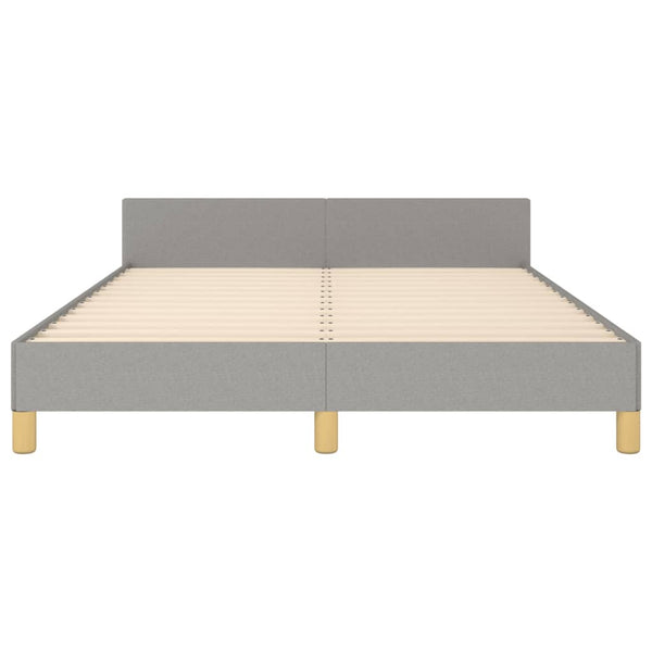 vidaXL Bed Frame without Mattress Light Grey 140x200 cm Fabric