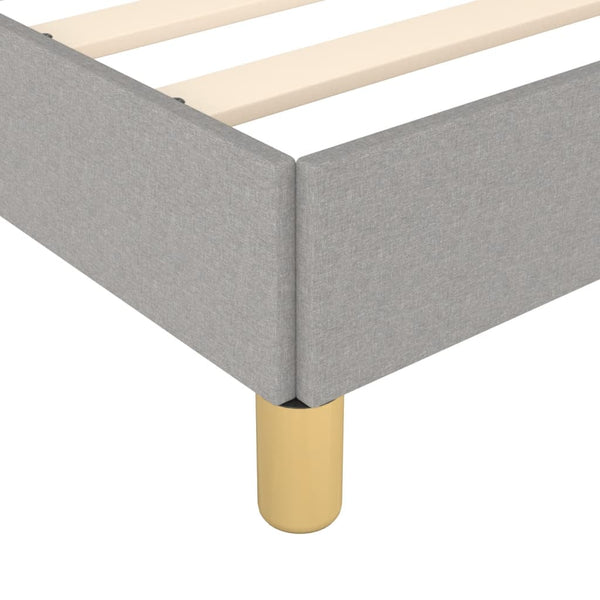 vidaXL Bed Frame without Mattress Light Grey 140x200 cm Fabric