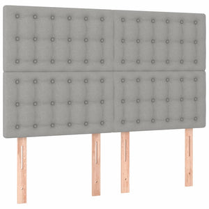 vidaXL Bed Frame without Mattress Light Grey 140x200 cm Fabric