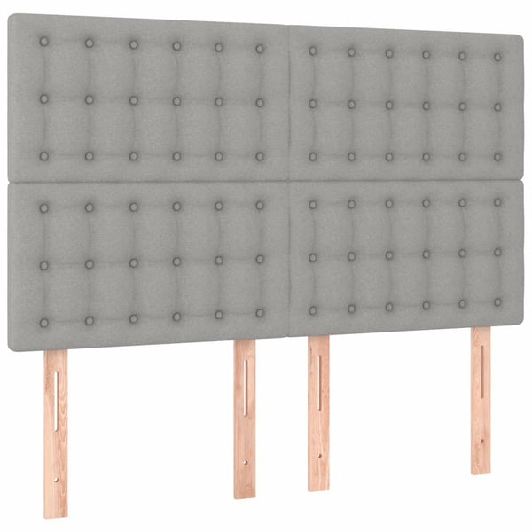 vidaXL Bed Frame without Mattress Light Grey 140x200 cm Fabric