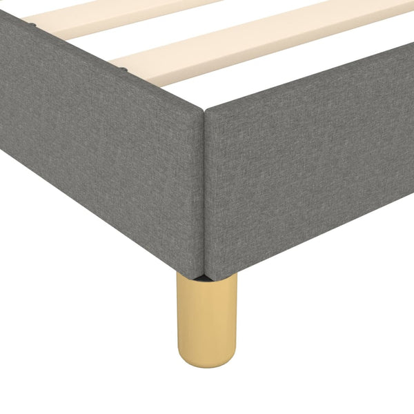 vidaXL Bed Frame without Mattress Dark Grey 140x200 cm Fabric