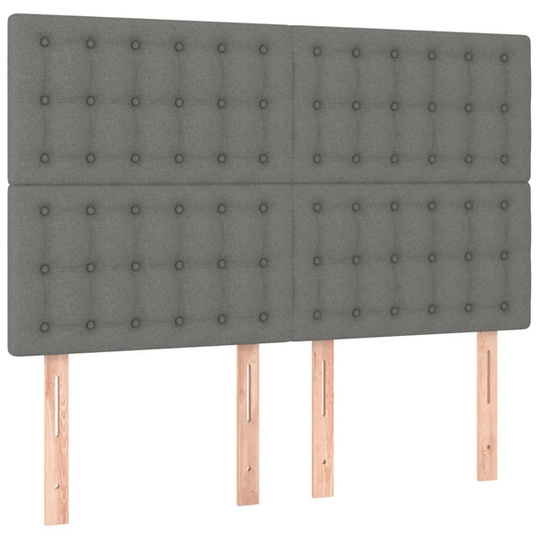 vidaXL Bed Frame without Mattress Dark Grey 140x200 cm Fabric