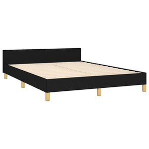 vidaXL Bed Frame without Mattress Black 140x200 cm Fabric