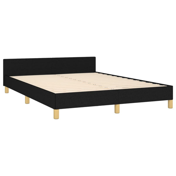 vidaXL Bed Frame without Mattress Black 140x200 cm Fabric