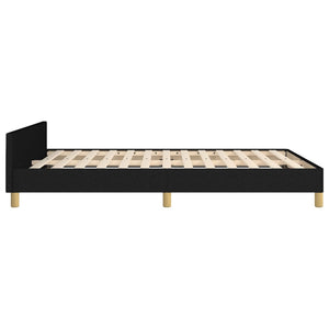 vidaXL Bed Frame without Mattress Black 140x200 cm Fabric