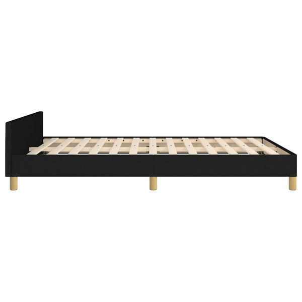 vidaXL Bed Frame without Mattress Black 140x200 cm Fabric