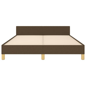 vidaXL Bed Frame without Mattress Dark Brown 140x200 cm Fabric