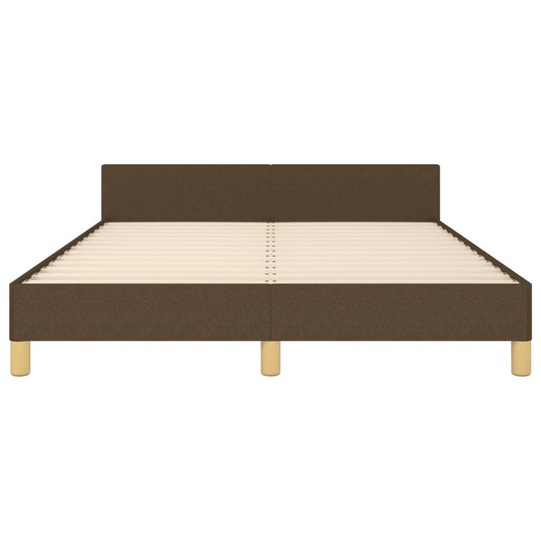 vidaXL Bed Frame without Mattress Dark Brown 140x200 cm Fabric