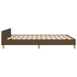 vidaXL Bed Frame without Mattress Dark Brown 140x200 cm Fabric