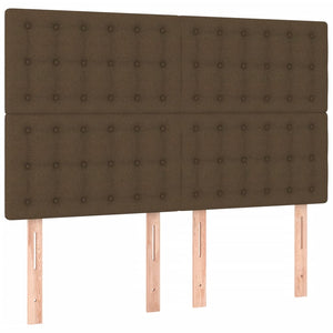 vidaXL Bed Frame without Mattress Dark Brown 140x200 cm Fabric