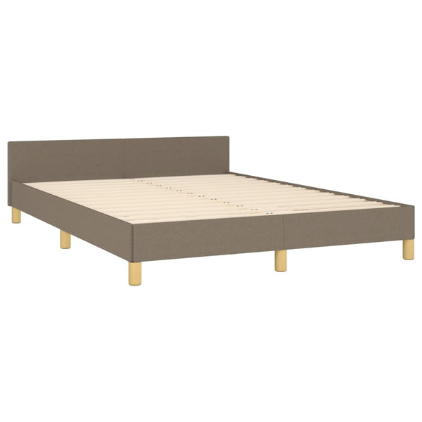 vidaXL Bed Frame without Mattress Taupe 140x200 cm Fabric