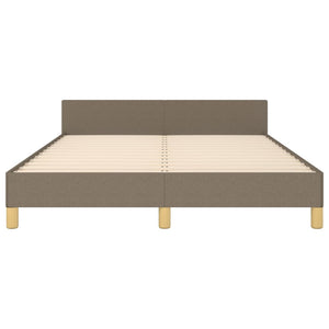 vidaXL Bed Frame without Mattress Taupe 140x200 cm Fabric