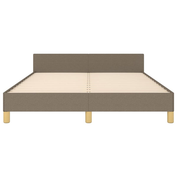 vidaXL Bed Frame without Mattress Taupe 140x200 cm Fabric