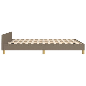 vidaXL Bed Frame without Mattress Taupe 140x200 cm Fabric