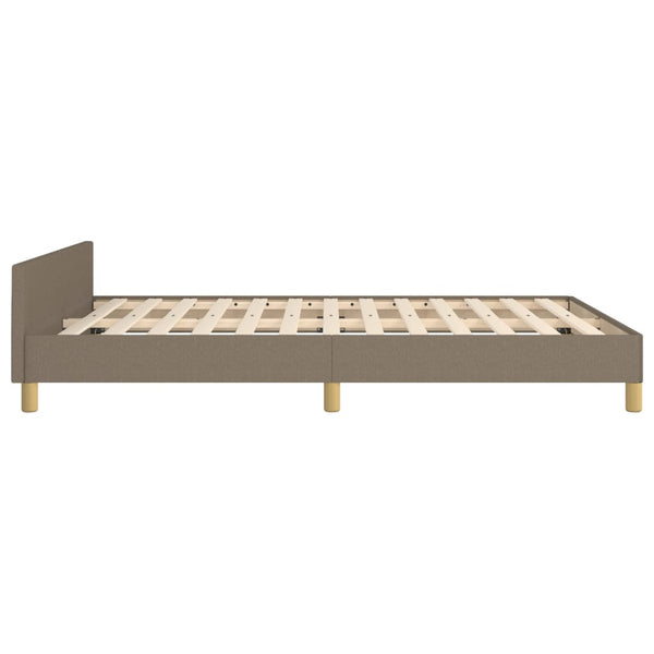 vidaXL Bed Frame without Mattress Taupe 140x200 cm Fabric