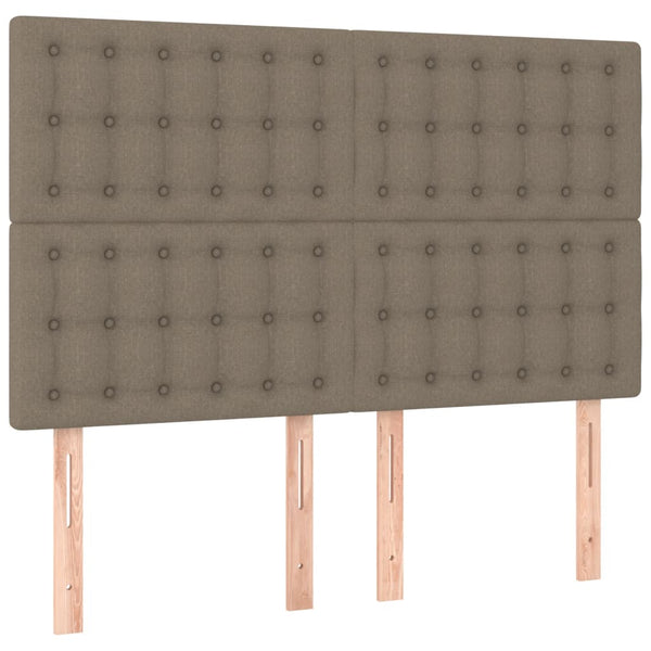 vidaXL Bed Frame without Mattress Taupe 140x200 cm Fabric