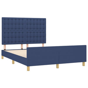 vidaXL Bed Frame without Mattress Blue 140x200 cm Fabric