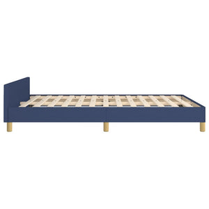 vidaXL Bed Frame without Mattress Blue 140x200 cm Fabric