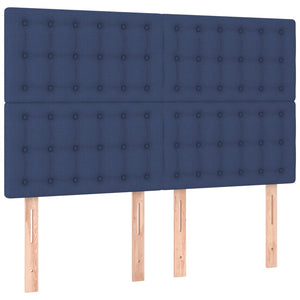 vidaXL Bed Frame without Mattress Blue 140x200 cm Fabric