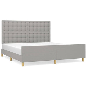 vidaXL Bed Frame without Mattress Light Gray 160x200 cm Fabric