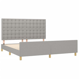 vidaXL Bed Frame without Mattress Light Gray 160x200 cm Fabric