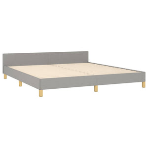 vidaXL Bed Frame without Mattress Light Gray 160x200 cm Fabric