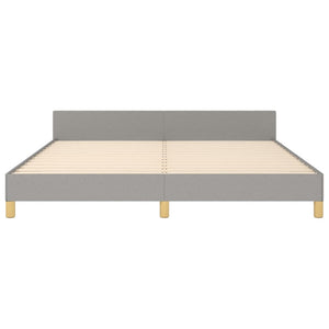 vidaXL Bed Frame without Mattress Light Gray 160x200 cm Fabric