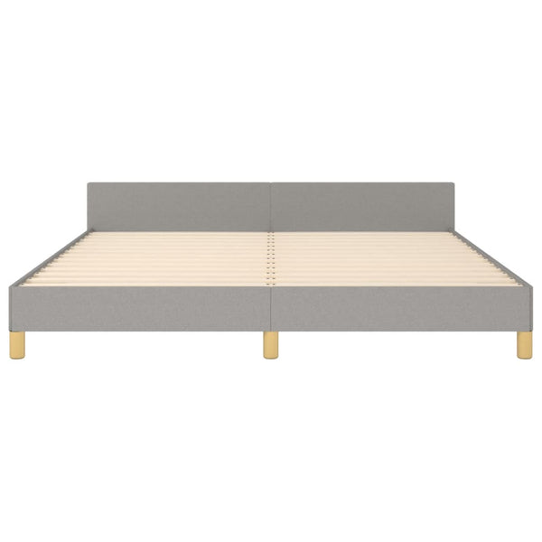 vidaXL Bed Frame without Mattress Light Gray 160x200 cm Fabric