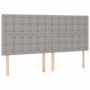 vidaXL Bed Frame without Mattress Light Gray 160x200 cm Fabric